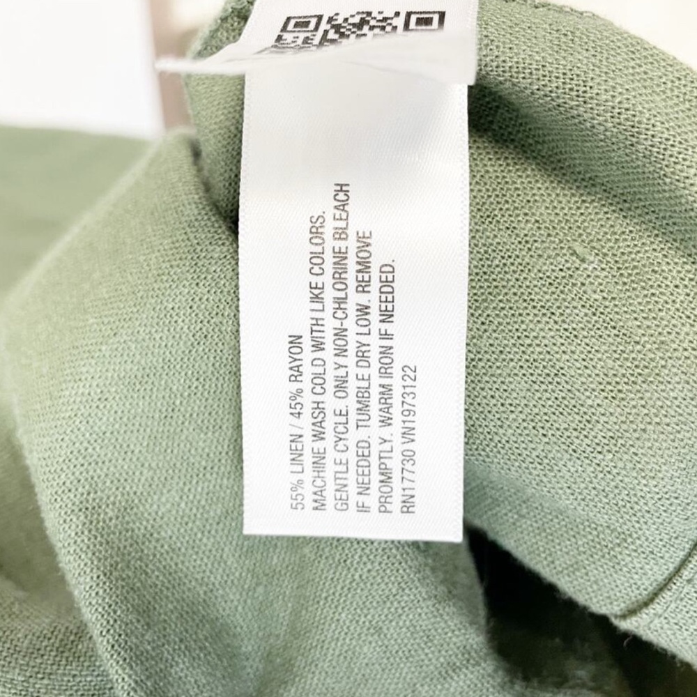 Universal Thread Green Button-Front MidiShirt Dress w/Belt Women’s Size XL Linen - Picture 6 of 6
